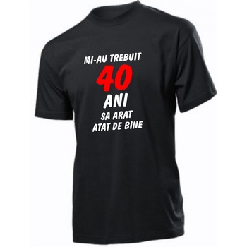Tricou personalizat, bumbac, Stedman, negru, marime XL, personalizare  Tricou personalizat, bumbac, Stedman, negru, marime XL, personalizare