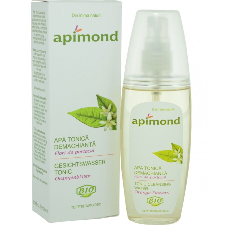 Apa tonica demachianta, flori de portocal, bio, 100ml