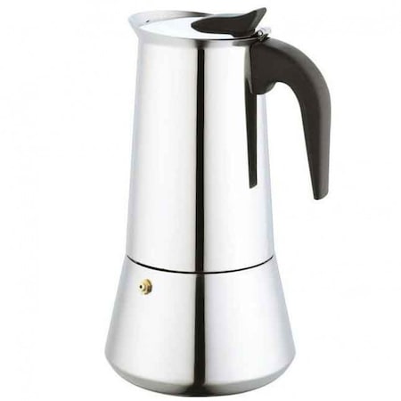 Espressor pentru aragaz KingHoff, capacitate 4 cupe, inox, maner bachelita, inductie