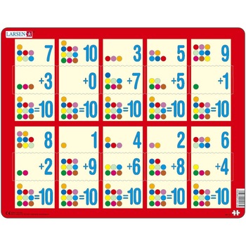 Puzzle Adunarea 1 - 10C, 10 Piese, Larsen Puzzle Adunarea 1 - 10C, 10 Piese, Larsen
