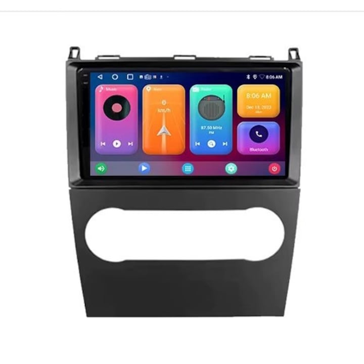 Navigatie dedicata Mercedes Clasa A/B B200 W169 A160 A180 A200 A220 2009-2012 cu ecran QLED 2K NaviMag 8-core 2GHz 4+64GB Android Bluetooth Radio GPS Wireless Carplay Slot SIM 4G