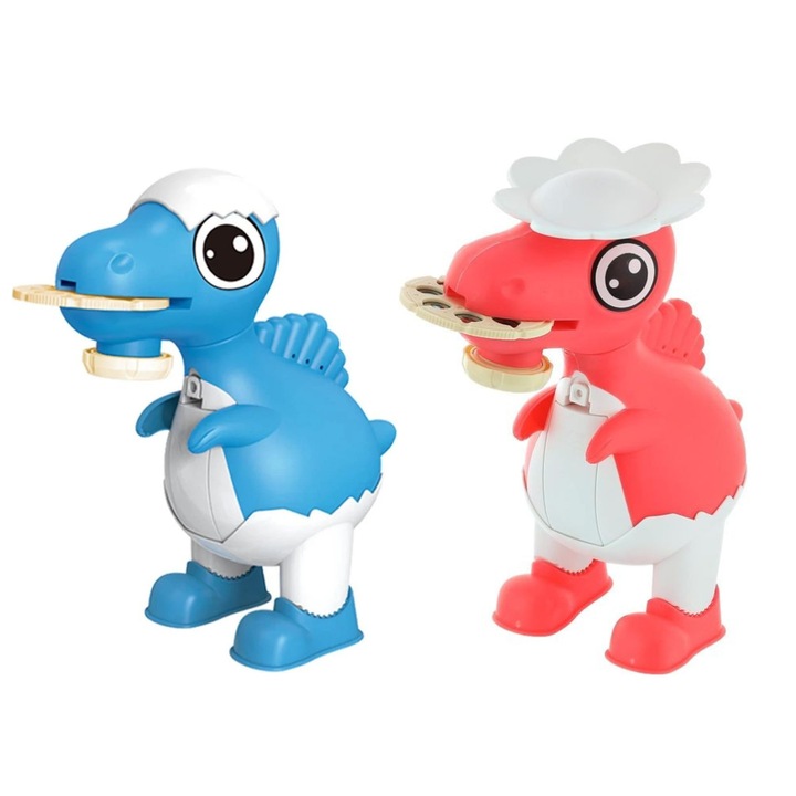 Set 2 Proiector cu Dinozauri, Jucarii interactive, de Desenat, Joc de Pictura pentru Copii, 20 cm, Albastru si Roz, Dalimag