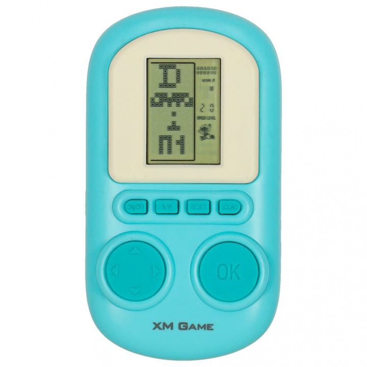 Mini hordozható játékkonzol Brick Game Blue