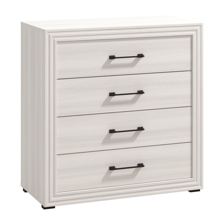 Comoda dormitor Narbona 4F, cu 4 sertare, frasin, 90 x 43 x 92 cm, 2C