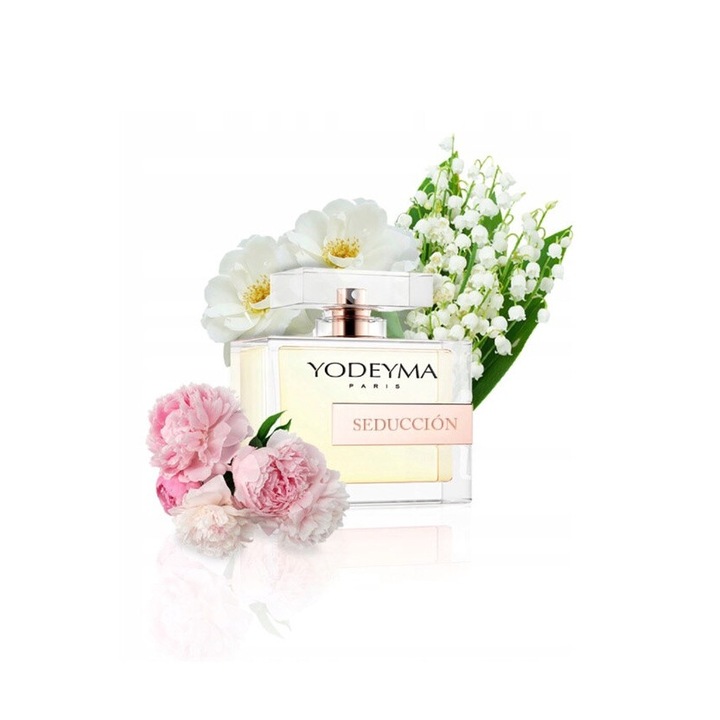 Yodeyma Seducción Eau de Parfum nőknek, bazsarózsa, gyöngyvirág és fehér pézsma árnyalatai, kifinomult és magával ragadó nőnek, 100 ml