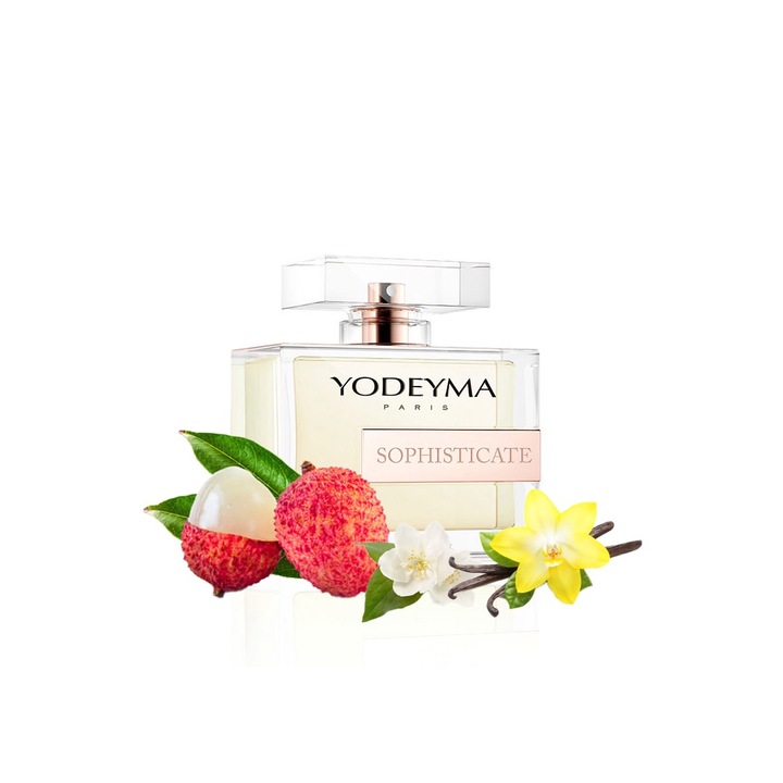 Yodeyma Sophisticate Eau de Parfum nőknek, licsi, jázmin és vanília árnyalatai, kifinomult és magabiztos nőnek, 100 ml