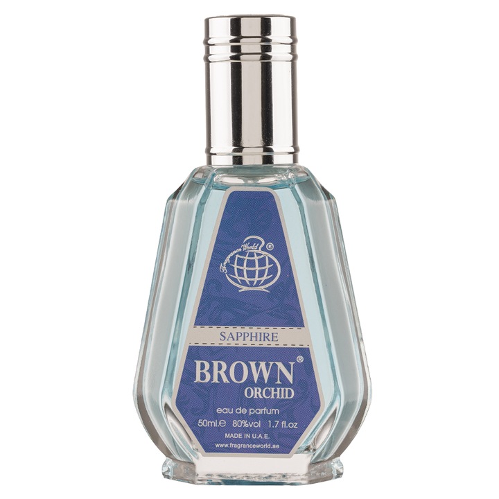 Парфюмна вода Brown Orchid Sapphire, Fragrance World, унисекс, 50 ml