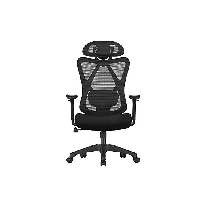 Scaun de birou ergonomic, Negru, 150Kg, 68 x 66 x 125 cm