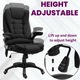 Scaun Rotativ de Birou cu Functie Masaj in 6 Puncte si Incalzire Lombara, Material Textil si PVC, Maxim 120 Kg, 67 x 74 x 107-117 cm, Negru