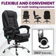 Scaun Rotativ de Birou cu Functie Masaj in 6 Puncte si Incalzire Lombara, Material Textil si PVC, Maxim 120 Kg, 67 x 74 x 107-117 cm, Negru