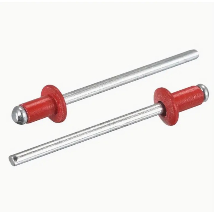 Pop nituri rosii din aluminiu RAL3000 DIN7337 - 3.2x6.4 mm, 50 buc