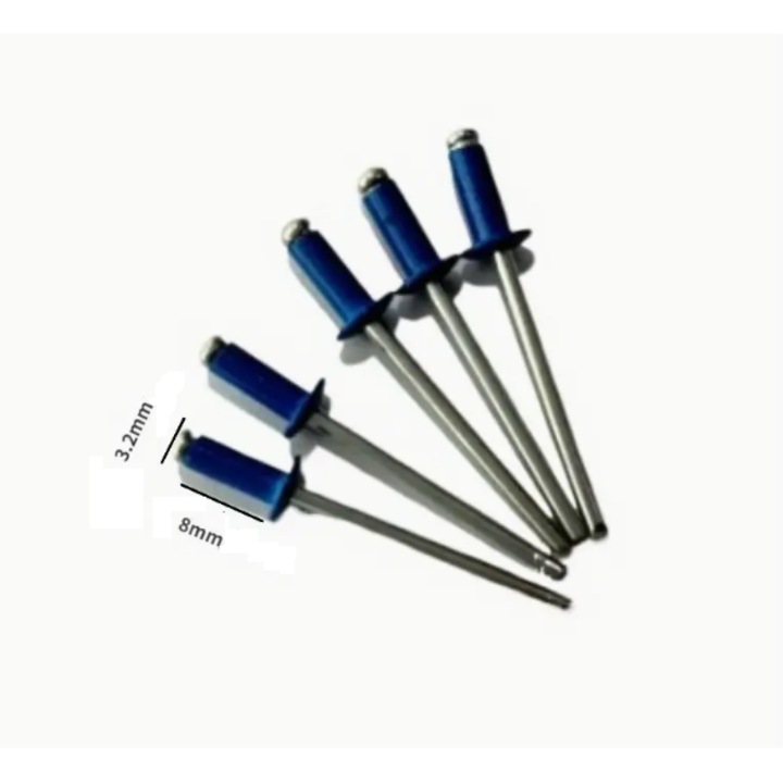 Pop nituri albastre din aluminiu RAL5010 DIN7337 - 4x10 mm, 50 buc