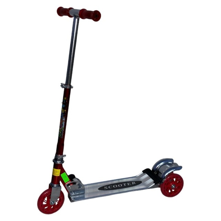 Piros roller, gyerekeknek, maximum 50kg, PENDAN