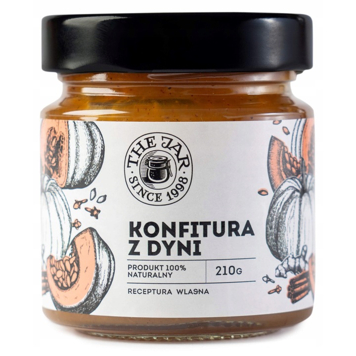 Dulceata de dovleac, The Jar, 210g, cu 60% dovleac, aromata cu condimente