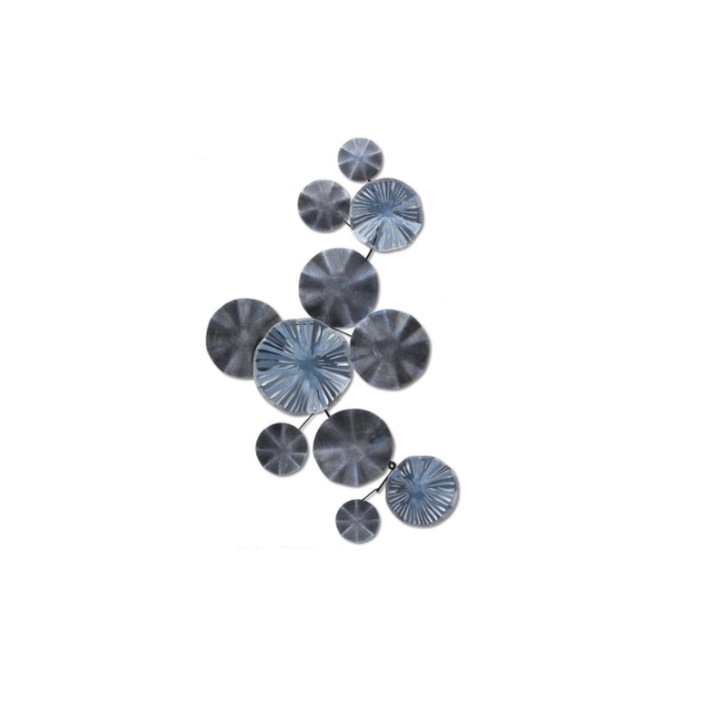 Panou metalic decorativ perete 3D, Deco Art, 101 x 59 cm, Albastru