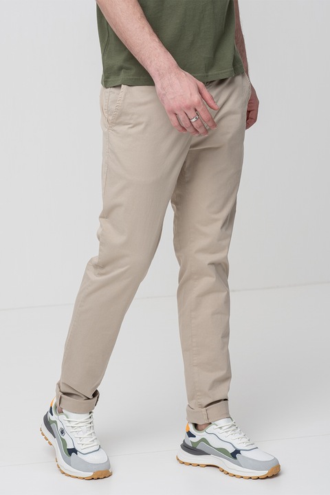Lumberjack, Pantaloni chino cu talie medie, Maro camel