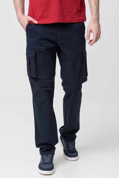 Lumberjack, Pantaloni cargo uni, Albastru inchis, S