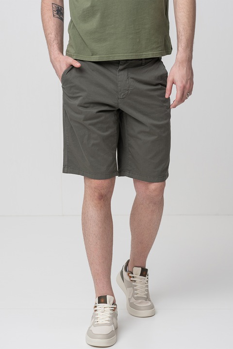 Lumberjack, Pantaloni scurti chino regular fit, Verde sparanghel