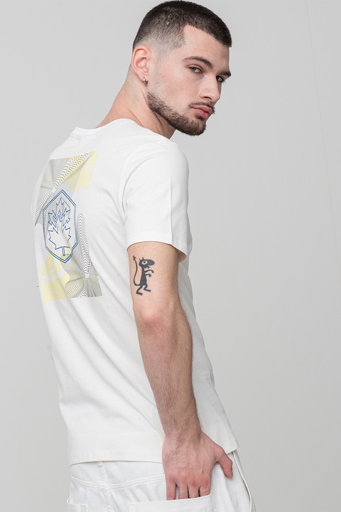 Lumberjack, Pamuttartalmú mintás póló, Királykék/Törtfehér