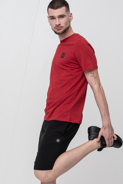 Lumberjack, Kerek nyakú pamutpóló, Fekete/Sötétpiros