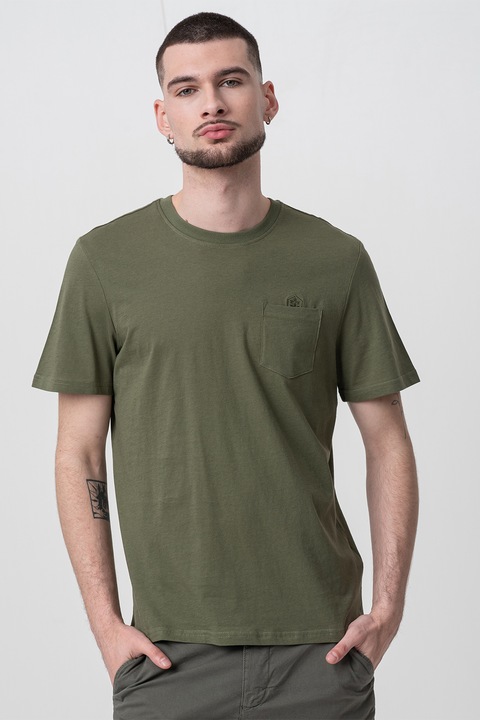 Lumberjack, Kerek nyakú póló mellzsebbel, Spárgazöld