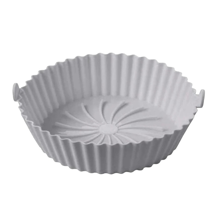 Vas pentru friteuza cu aer REIWIDE, silicon, gri, 17 x 6 x 13, 5 cm