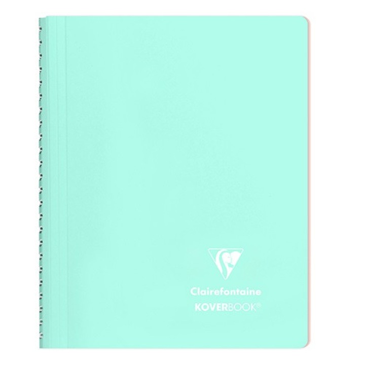 Тефтер на спирала Clairefontaine Koverbook Blush A/5 80 страници с PP корица, ментов цвят