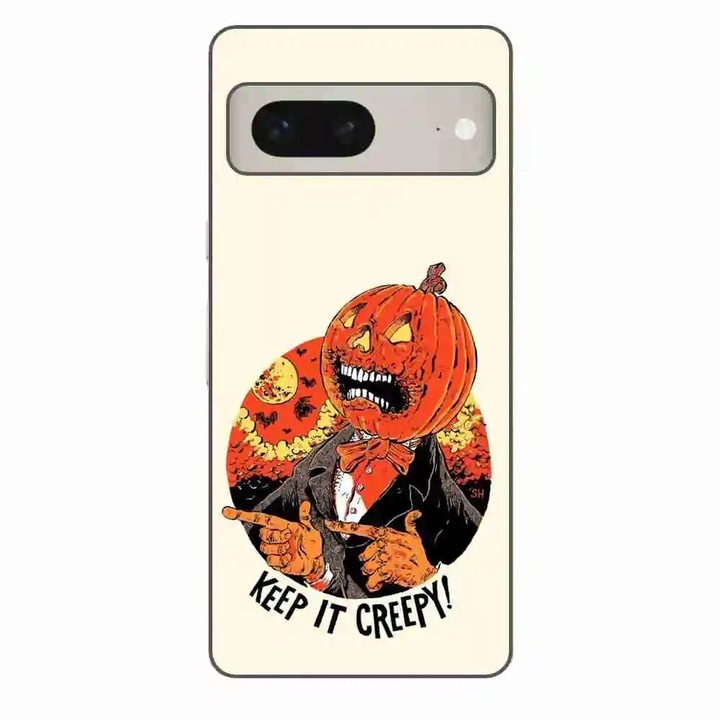 Husa compatibila cu Google Pixel 7 Silicon Gel Tpu Model Halloween Keep it Creepy