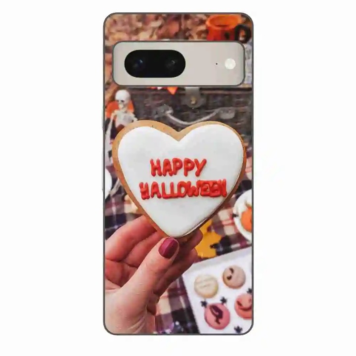 Husa compatibila cu Google Pixel 7 Silicon Gel Tpu Model Happy Halloween Cookies
