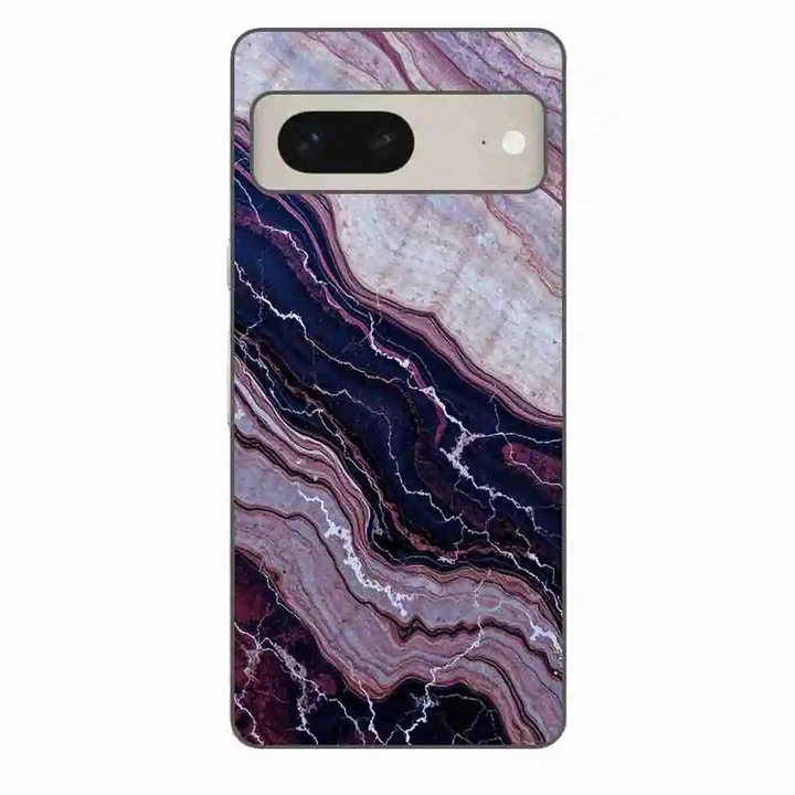 Husa compatibila cu Google Pixel 7 Silicon Gel Tpu Model Amethyst Sand Marble