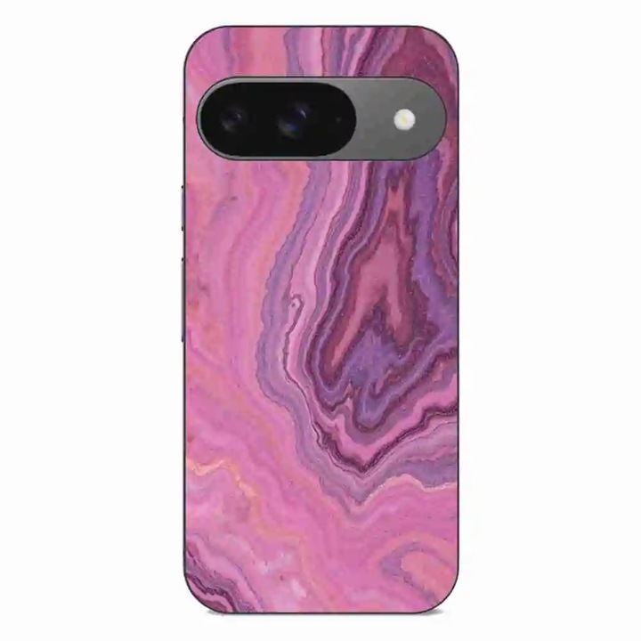 Husa compatibila cu Google Pixel 9 Pro Silicon Gel Tpu Model Pink Quartz Marble