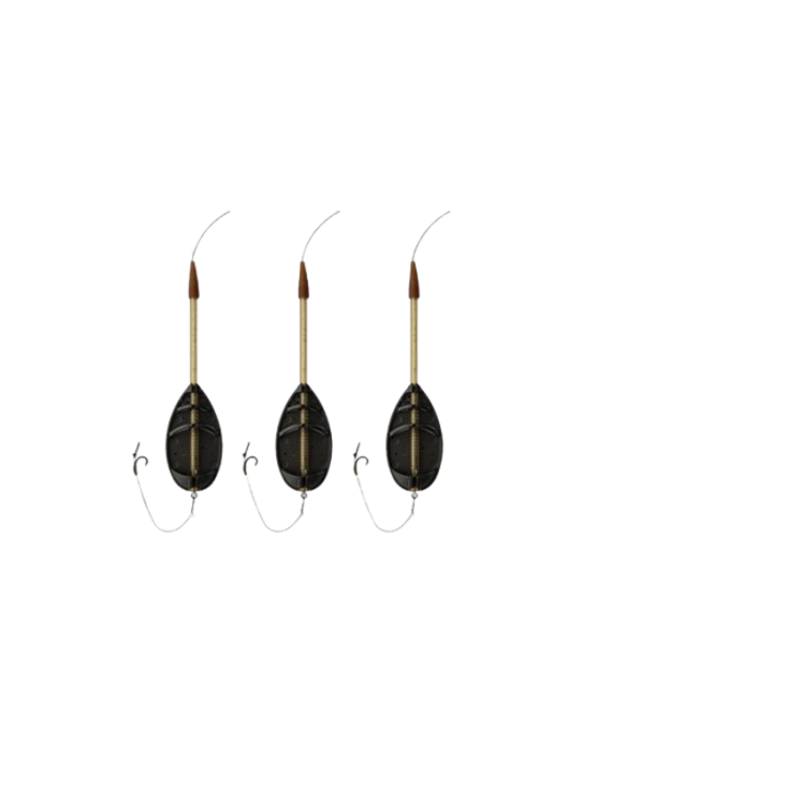 Set 3 Monturi Method Feeder Long Cast, 60gr, carlig nr 12, Spin