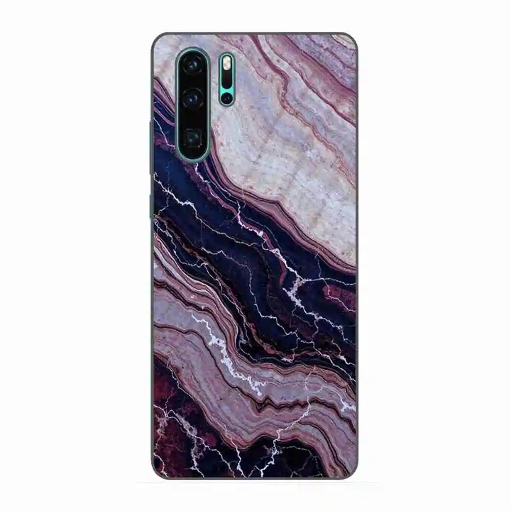 Калъф, съвместим с Huawei P30 Pro Silicone Gel Tpu Модел Amethyst Sand Marble