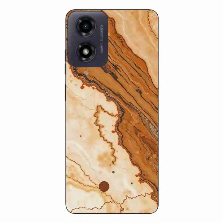 Кейс, съвместим с Motorola Moto G24 Silicone Gel Tpu Модел Caramel Marble Dream