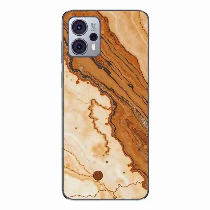 Husa compatibila cu Motorola Moto G13 Silicon Gel Tpu Model Caramel Marble Dream