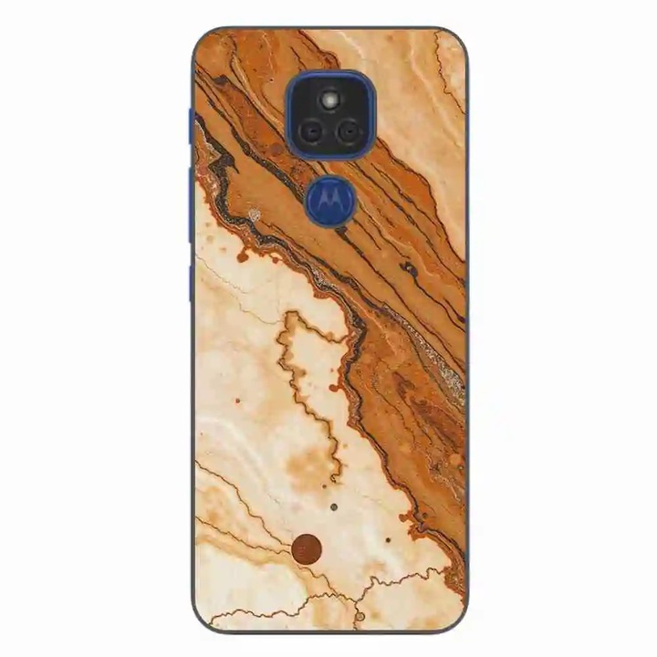 Husa compatibila cu Motorola Moto G9 Play Silicon Gel Tpu Model Caramel Marble Dream