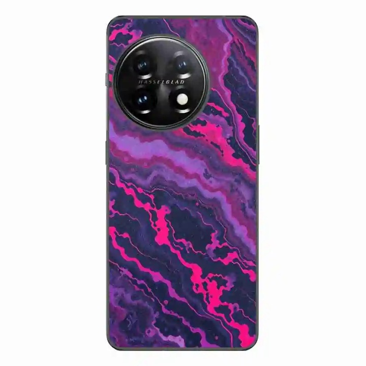 Husa compatibila cu OnePlus 12 Silicon Gel Tpu Model Midnight Rose Marble