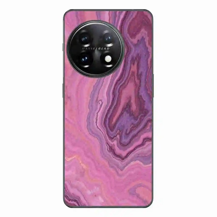 Husa compatibila cu OnePlus 12 Silicon Gel Tpu Model Pink Quartz Marble