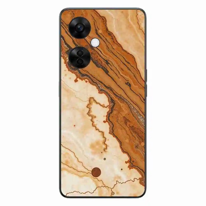 Калъф, съвместим с OnePlus Nord CE3 Lite Silicone Gel Tpu Pattern Caramel Marble Dream