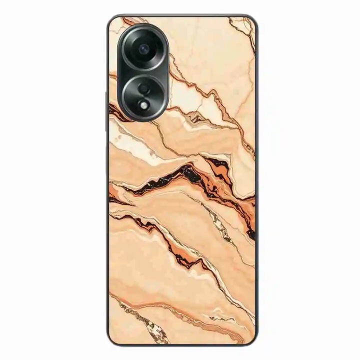 Husa compatibila cu Oppo A58 4G Silicon Gel Tpu Model Desert Stone Marble