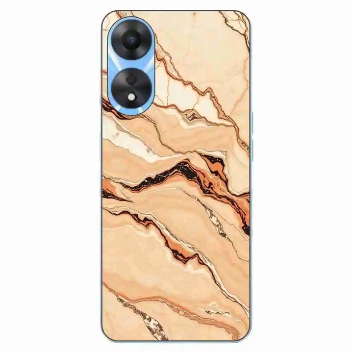 Husa compatibila cu Oppo A78 4G (CPH2565) Silicon Gel Tpu Model Desert Stone Marble