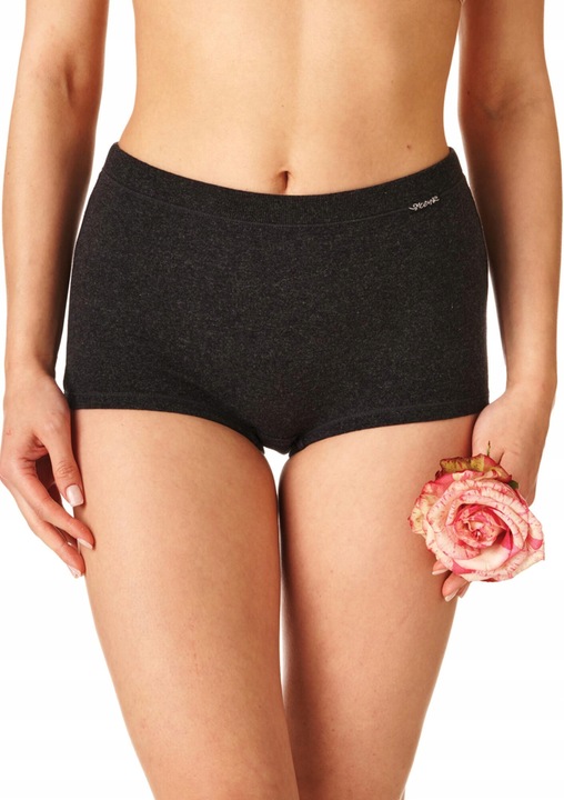 2 pár női boxer készlet KEY, pamut/elasztán, fekete, M INTL