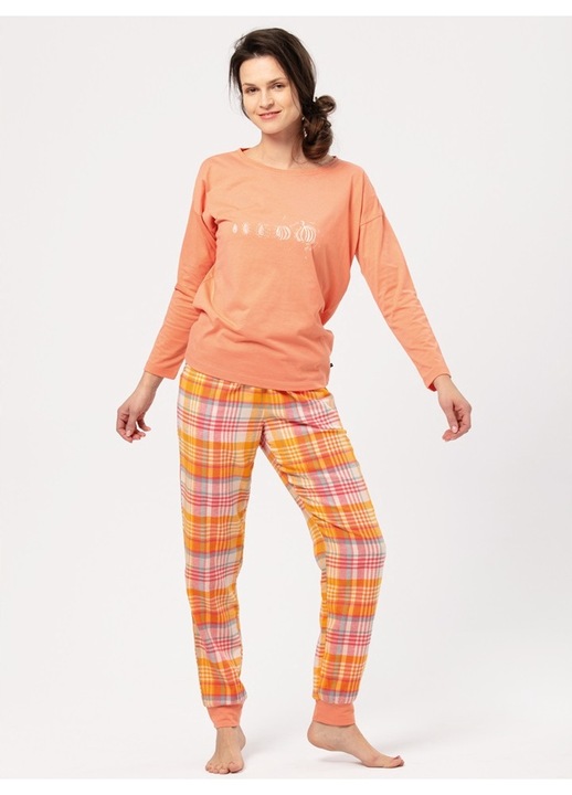 Pijama dama LNS-667, KEY, Bumbac, Piersica