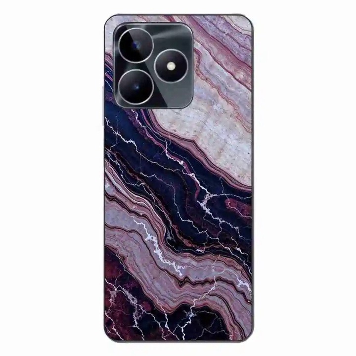 Калъф, съвместим с Realme C53 Silicone Gel Tpu Модел Amethyst Sand Marble