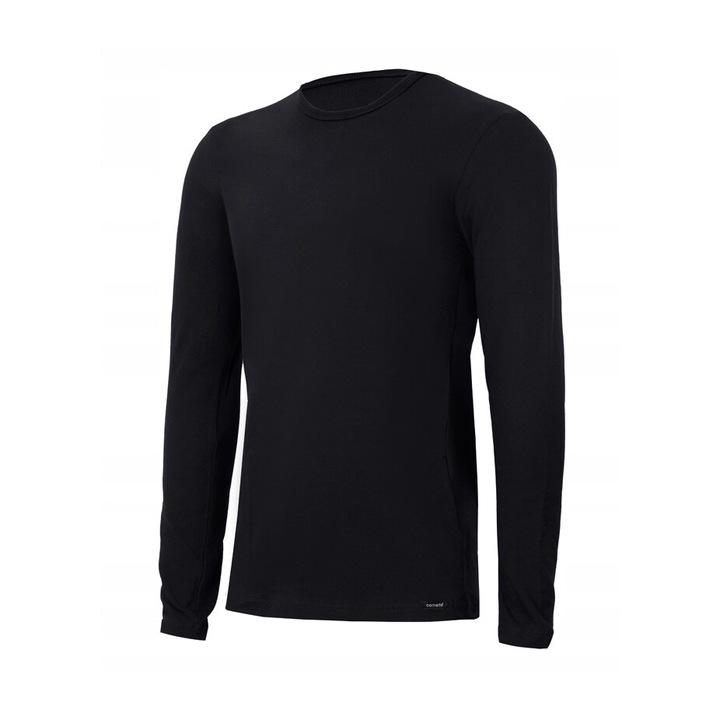 Bluza sport barbati Cornette Thermo, bumbac organic, negru