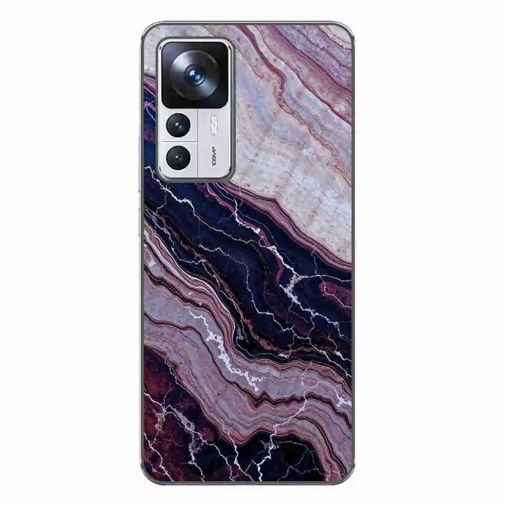 Калъф, съвместим с Xiaomi 12T, 12T Pro Silicon Gel Tpu Модел Amethyst Sand Marble