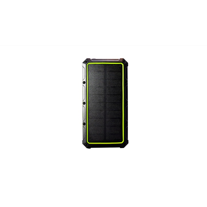 Външна батерия Power Bank Solar, Visoli® VBS-40002 със соларно зареждане, LED фенерче с SOS функция, 40000 mAh, безжично зареждане, водоустойчив, прахоустойчив