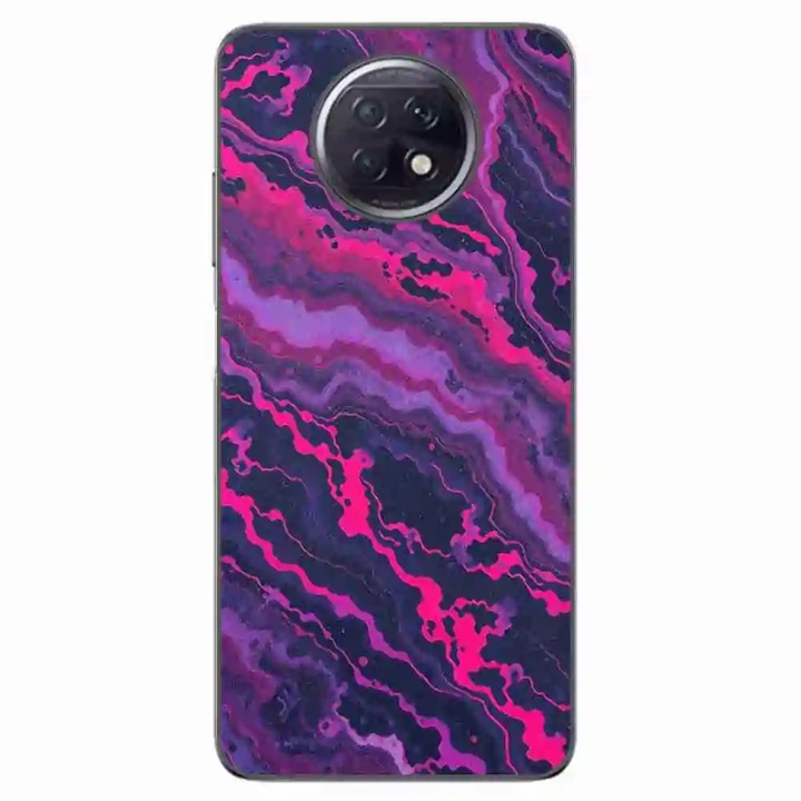 Калъф, съвместим с Xiaomi Redmi Note 9T Silicone Gel Tpu Модел Midnight Rose Marble
