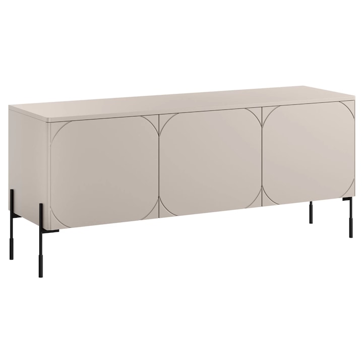 Comoda, Bogart, Sonatia, Dulap RTV, 154 x 65 cm x 45 cm, Cu 3 usi, Cu 3 rafturi, Laminat, MDF, Casmir