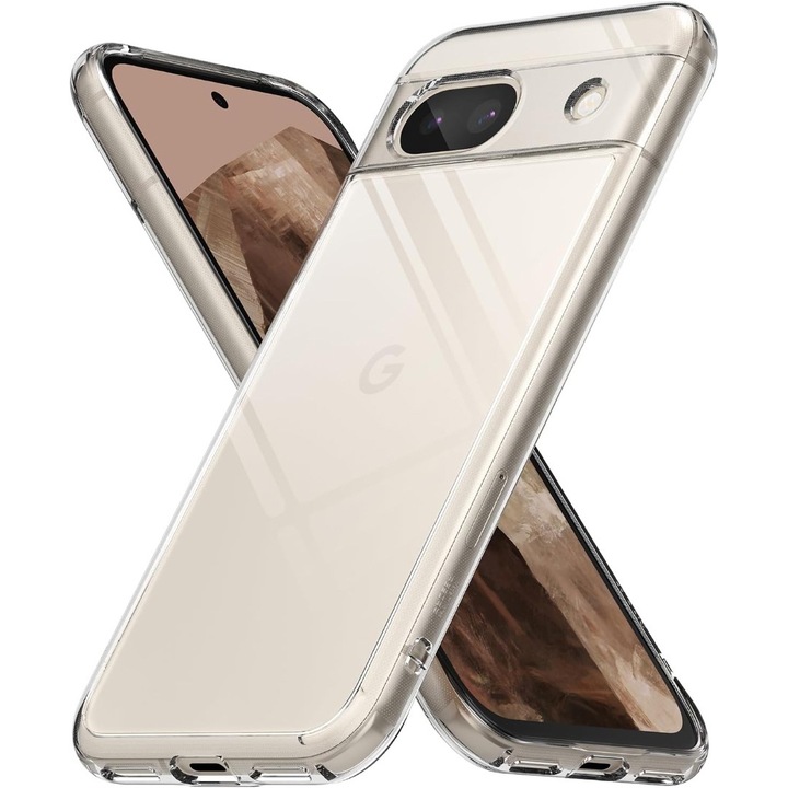 Husa pentru Google Pixel 8a Daden® Transparent Clear, Protectie Camera, Antisoc, Transparenta